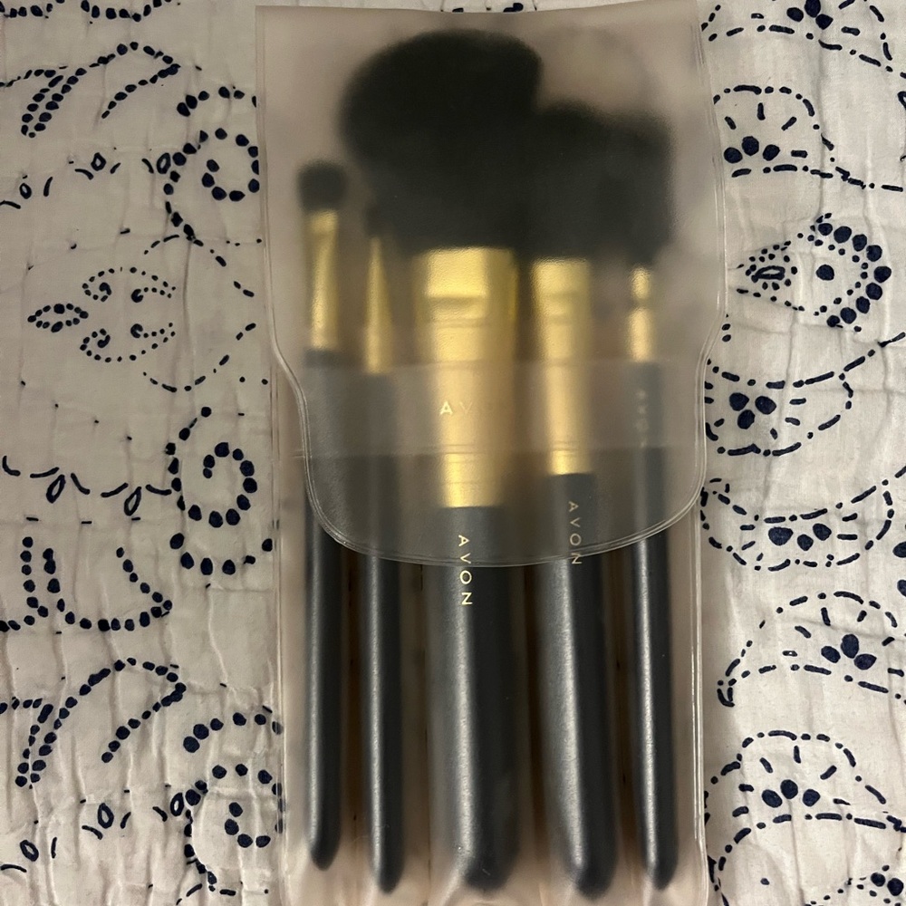 Avon Gold and Black Brush Collection